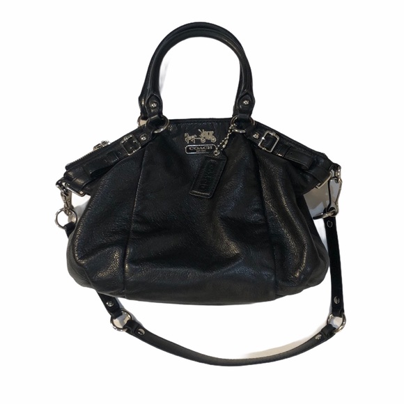 Coach Handbags - COACH Madison Sophia Leather Black Shoulder Bag